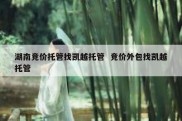 湖南竞价托管找凯越托管  竞价外包找凯越托管