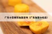 广东小型餐饮加盟咨询（广东加盟小吃店）