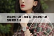 sem竞价托管在哪里买  sem竞价托管在哪里买合适