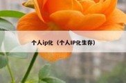 个人ip化（个人IP化生存）