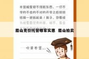 眉山竞价托管哪家实惠  眉山拍卖