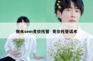 衡水sem竞价托管  竞价托管话术