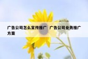广告公司怎么宣传推广  广告公司业务推广方案