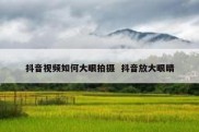 抖音视频如何大眼拍摄  抖音放大眼睛