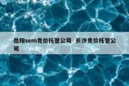 岳阳sem竞价托管公司  长沙竞价托管公司