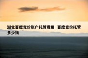 湖北百度竞价账户托管费用  百度竞价托管多少钱