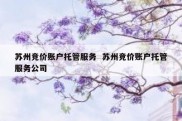苏州竞价账户托管服务  苏州竞价账户托管服务公司