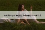 如何利用小红书引流  如何通过小红书引流