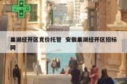 巢湖经开区竞价托管  安徽巢湖经开区招标网