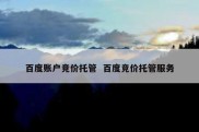 百度账户竞价托管  百度竞价托管服务