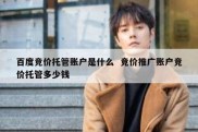 百度竞价托管账户是什么  竞价推广账户竞价托管多少钱