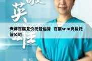 天津百度竞价托管运营  百度sem竞价托管公司