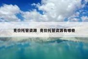 竞价托管资源  竞价托管资源有哪些