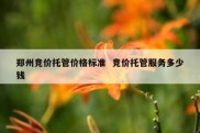 郑州竞价托管价格标准  竞价托管服务多少钱