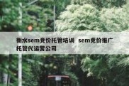 衡水sem竞价托管培训  sem竞价推广托管代运营公司
