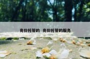 竞价托管的  竞价托管的服务