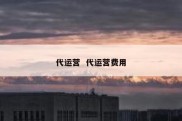 代运营  代运营费用