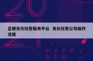 正规竞价托管服务平台  竞价托管公司操作流程