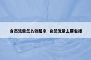 自然流量怎么做起来  自然流量主要包括