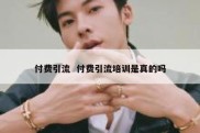 付费引流  付费引流培训是真的吗