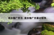 竞价推广学习  竞价推广方案计划书