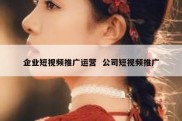 企业短视频推广运营  公司短视频推广