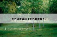 怎么引流客源（怎么引流客人）