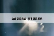 企业引流拓客  拓客引流系统