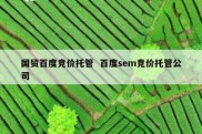国贸百度竞价托管  百度sem竞价托管公司