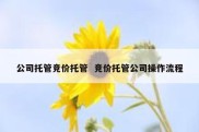 公司托管竞价托管  竞价托管公司操作流程