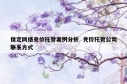 保定网络竞价托管案例分析  竞价托管公司联系方式