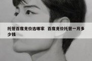 托管百度竞价选哪家  百度竞价托管一月多少钱