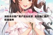 湖南竞价推广账户后台托管  竞价推广账户搭建案例