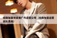 招商加盟项目推广代运营公司（招商加盟运营团队费用）