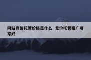 网站竞价托管价格是什么  竞价托管推广哪家好