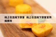 线上引流线下获客  线上引流线下获客宣传提质效