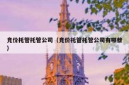 竞价托管托管公司（竞价托管托管公司有哪些）