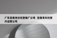 广东百度竞价托管推广公司  百度竞价托管代运营公司