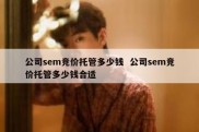 公司sem竞价托管多少钱  公司sem竞价托管多少钱合适