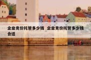 企业竞价托管多少钱  企业竞价托管多少钱合适