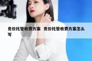 竞价托管收费方案  竞价托管收费方案怎么写