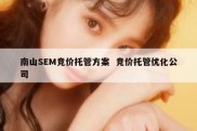 南山SEM竞价托管方案  竞价托管优化公司