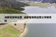 成都短视频运营  成都短视频运营公司哪家好