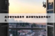 森洋餐饮加盟条件  森洋餐饮加盟条件是什么