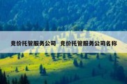 竞价托管服务公司  竞价托管服务公司名称