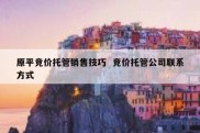 原平竞价托管销售技巧  竞价托管公司联系方式