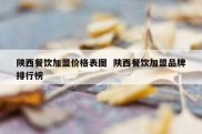 陕西餐饮加盟价格表图  陕西餐饮加盟品牌排行榜