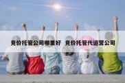 竞价托管公司哪里好  竞价托管代运营公司