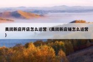 美团新店开店怎么运营（美团新店铺怎么运营）