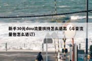 新手30元dou流量扶持怎么退出（斗音流量包怎么退订）